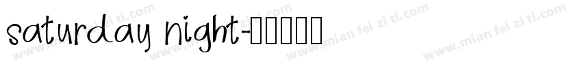 saturday night字体转换